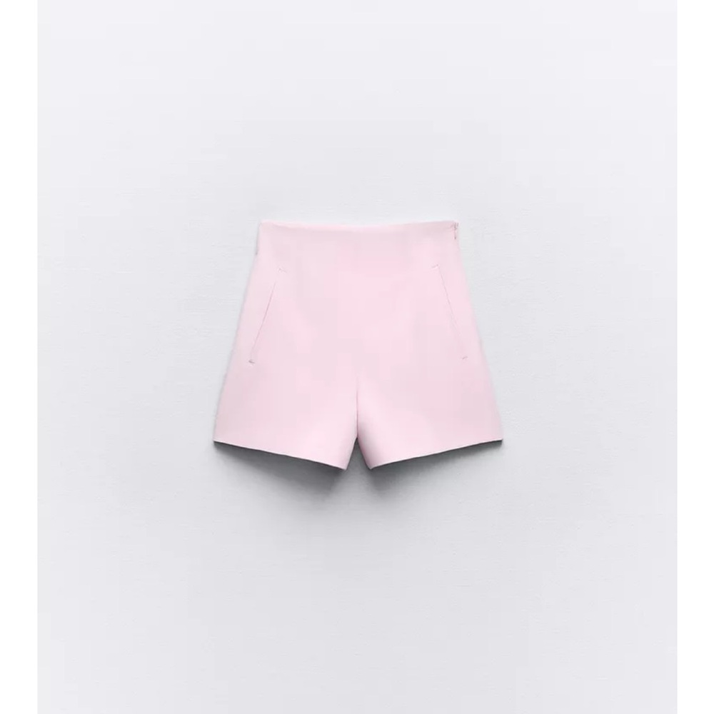 Zara Light Pink High Waist Women's Shorts